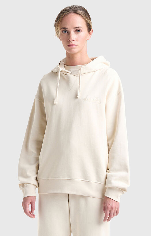 Hooded black sweatshirt with logo detail - 1