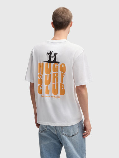 Unisex T-shirt with oval neckline and print - 3