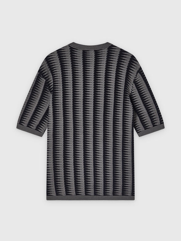 Cotton sweater with an abstract pattern - 3