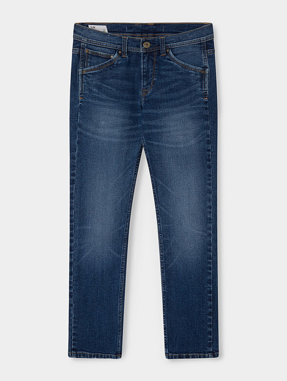 CASHED blue slim jeans - 1