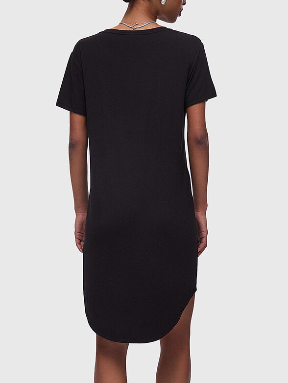 Black dress with animal print - 3