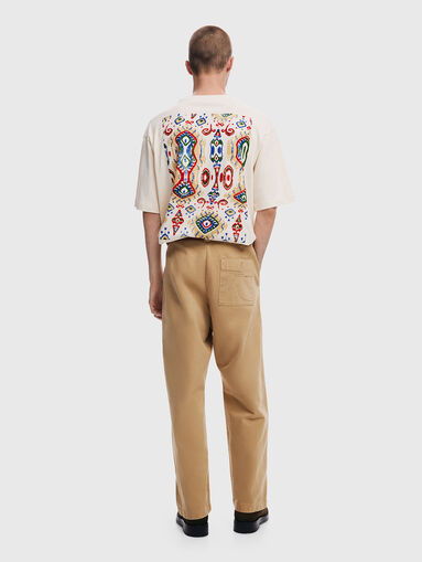 WISCONSIN cotton T-shirt with accent back - 3