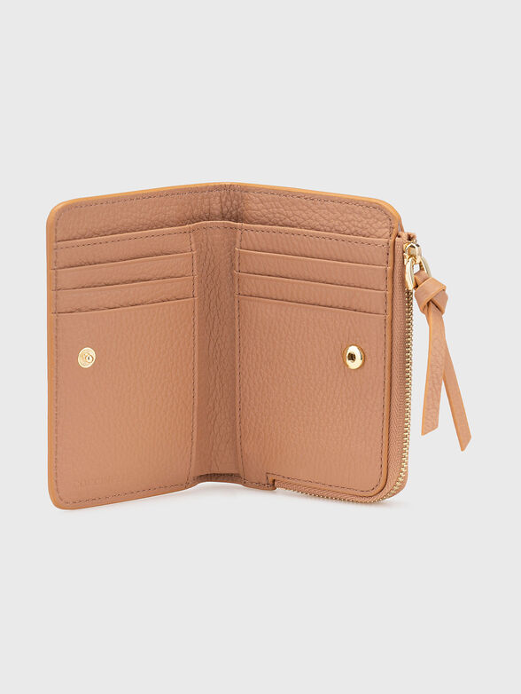 Leather wallet with logo detail - 3