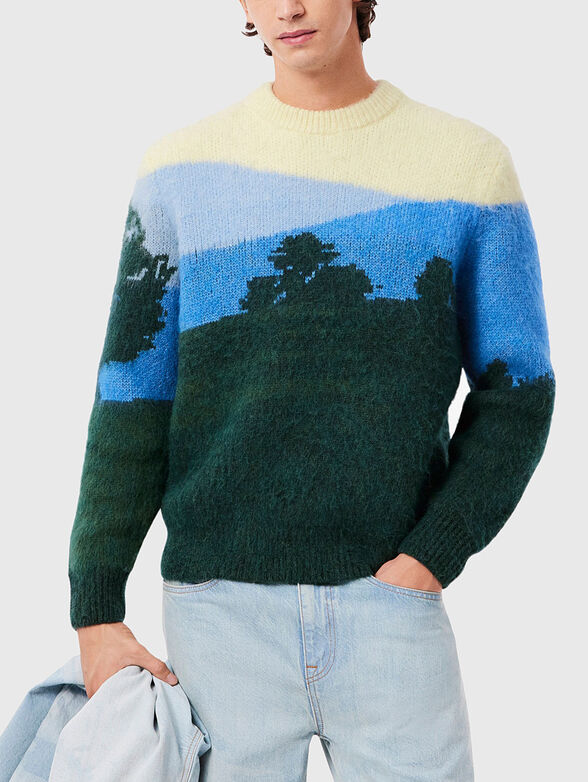 Multicolored wool blend sweater - 1