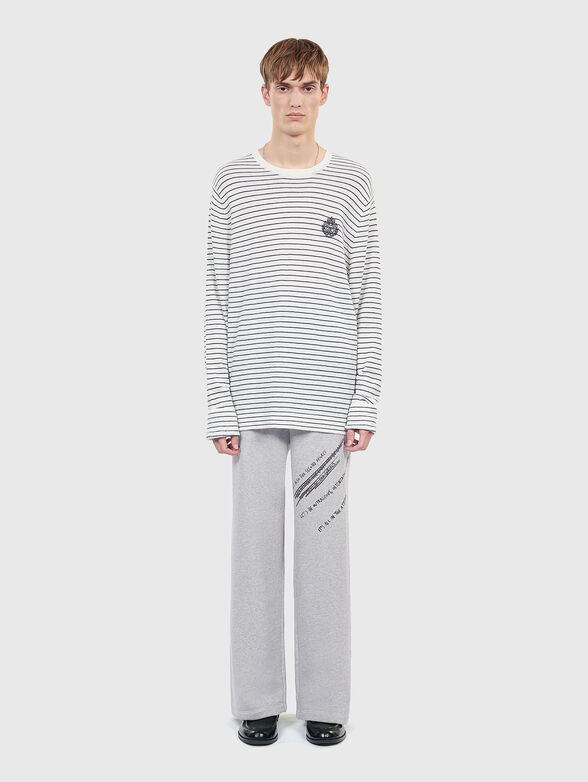 Striped blouse in wool and cashmere - 2