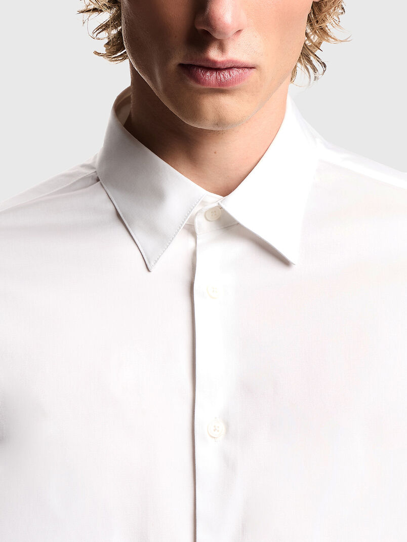 Black cotton-blend shirt - 3