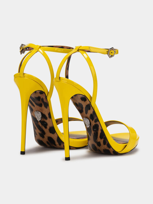 Yellow high-heeled sandals - 3
