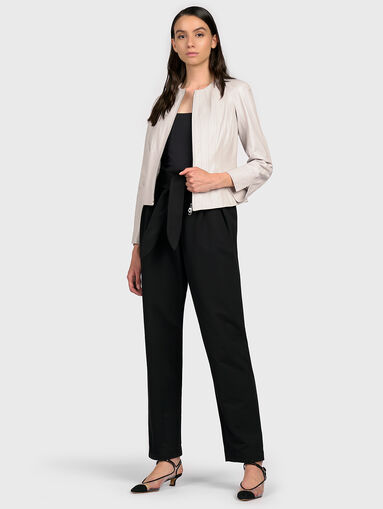 Elegant leather jacket - 5