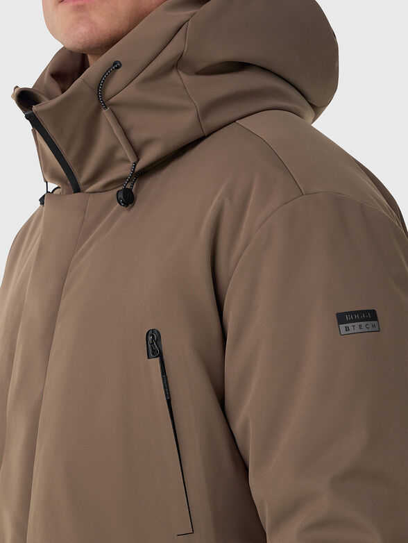 Brown padded jacket - 4