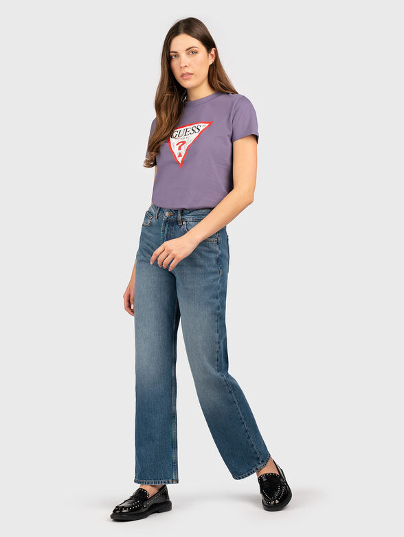 Blue T-shirt with logo print - 2