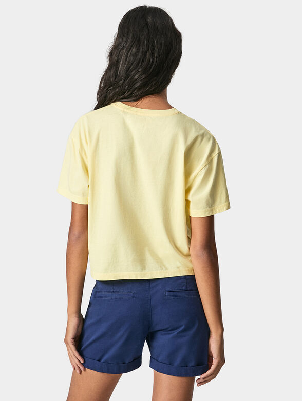 Light blue T-shirt NINA with logo detail - 3