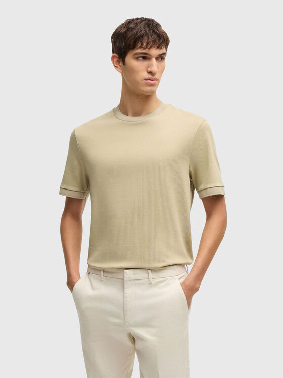 Cotton T-shirt with side slits - 1