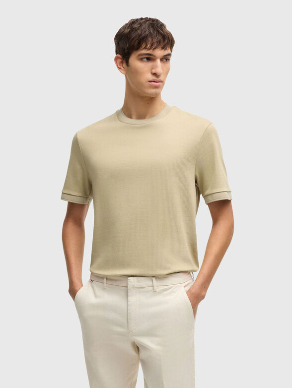 Cotton T-shirt with side slits - 1