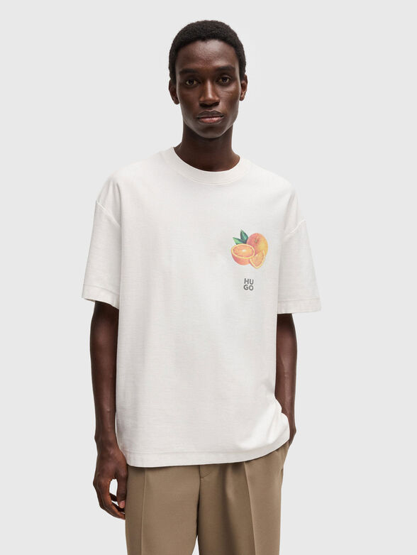 Cotton T-shirt with print - 1