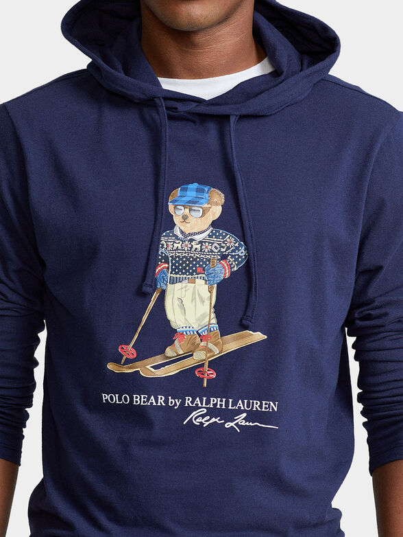 Hooded blouse with POLO BEAR print - 4