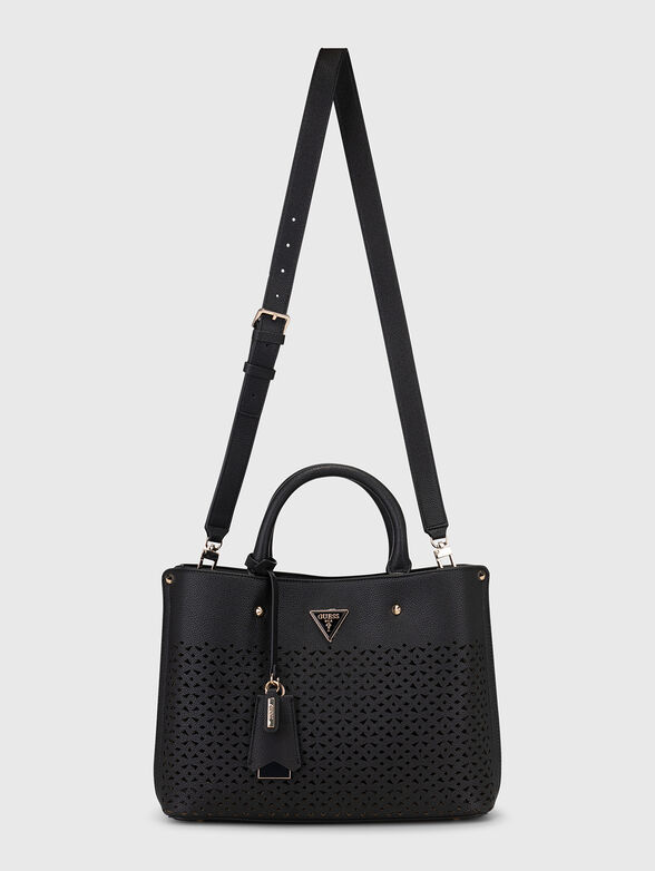 MERIDIAN black tote with with laser cutting - 2