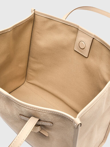 MARCELLA suede bag in beige - 5