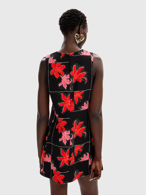 Mini dress with floral print - 2