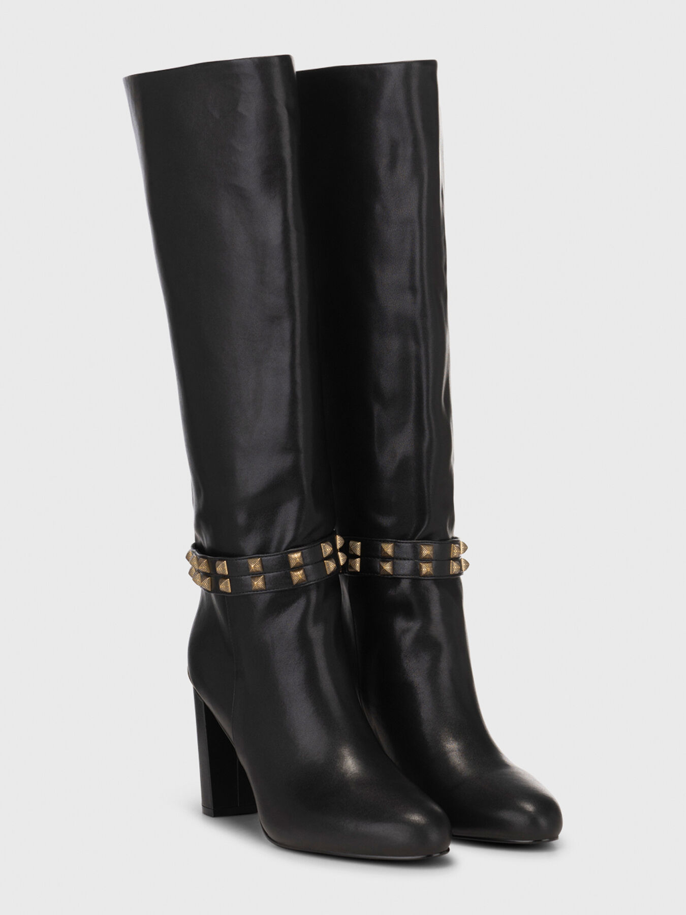Leather boots with metal details brand Just Cavalli