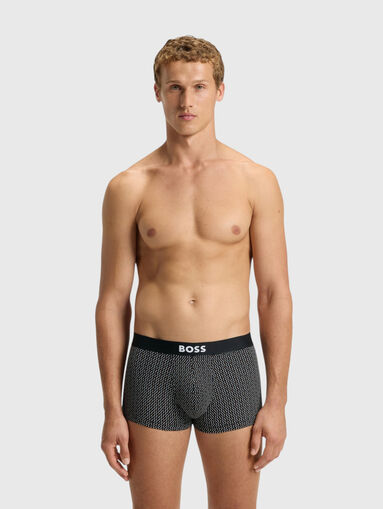 Three-pack of stretch-cotton trunks with logos - 4