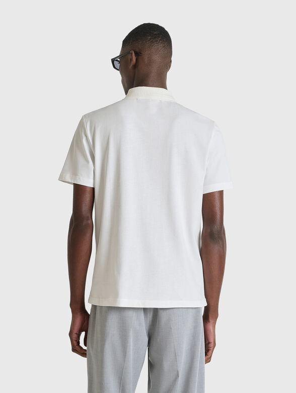 Cotton polo shirt in black - 2