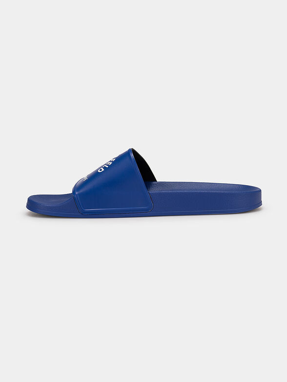 KONDO blue beach slides with contrasting logo - 4