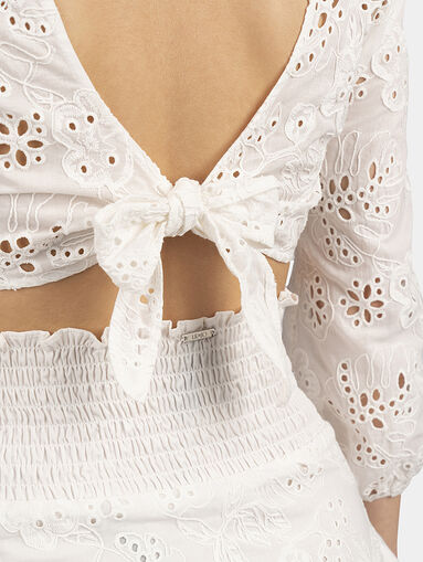 Dress with embroidery and lace accents - 4