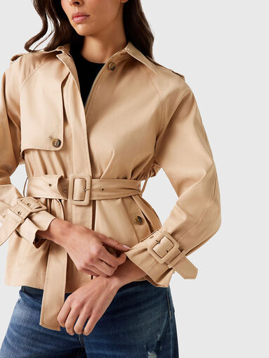 RAPHAELLE short trench coat with belt - 5