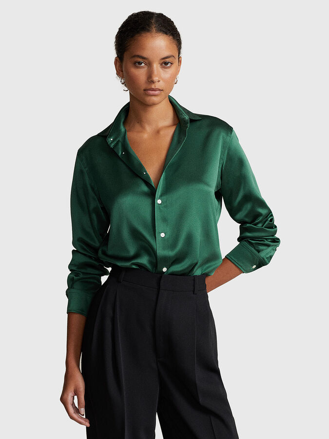 Green shirt in silk brand POLO RALPH LAUREN  Globalbrandsstore.com/en