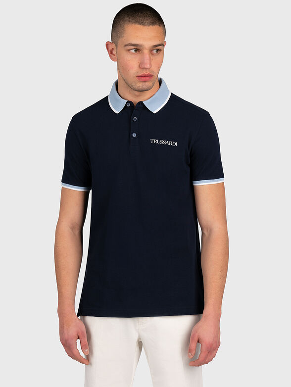 Polo shirt in dark blue - 1