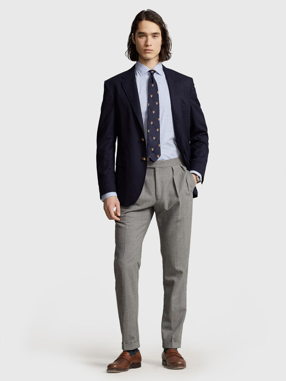 Checked shirt with logo detail  - 2