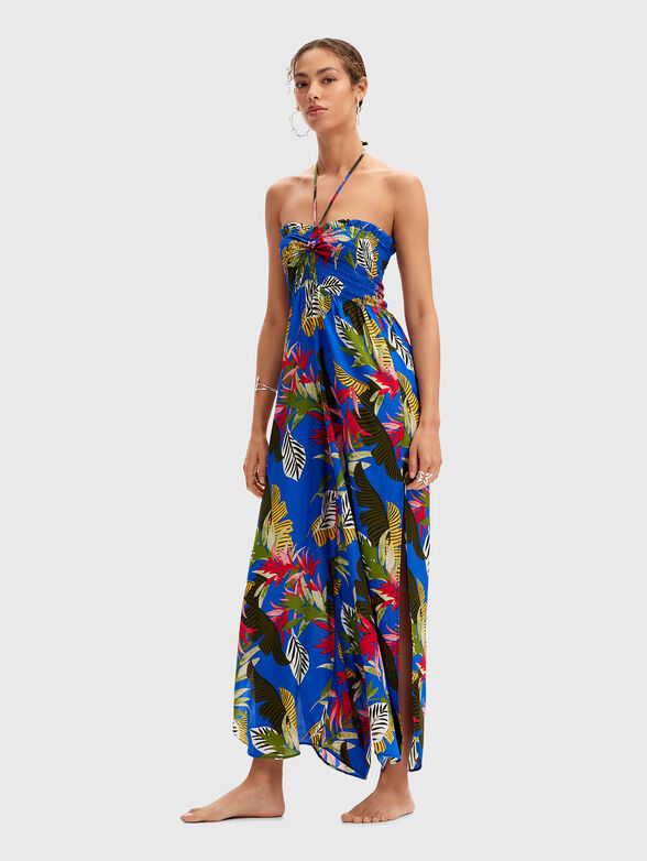 Jumpsuit with tropical print - 1