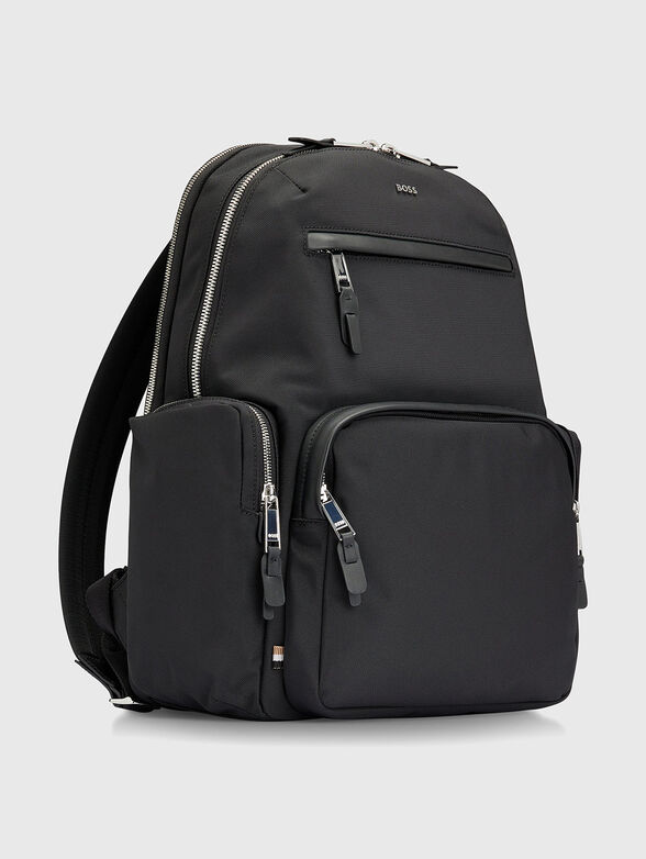 Black backpack with side pockets - 3