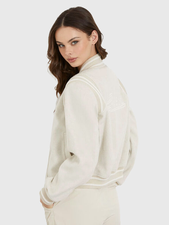 Logo embroidered bomber jacket  - 4