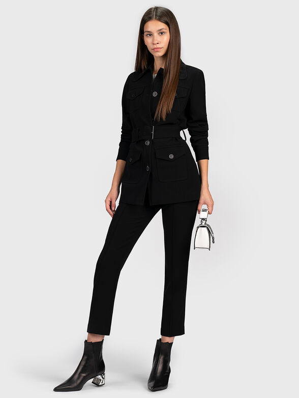 Black jacket with belt - 2
