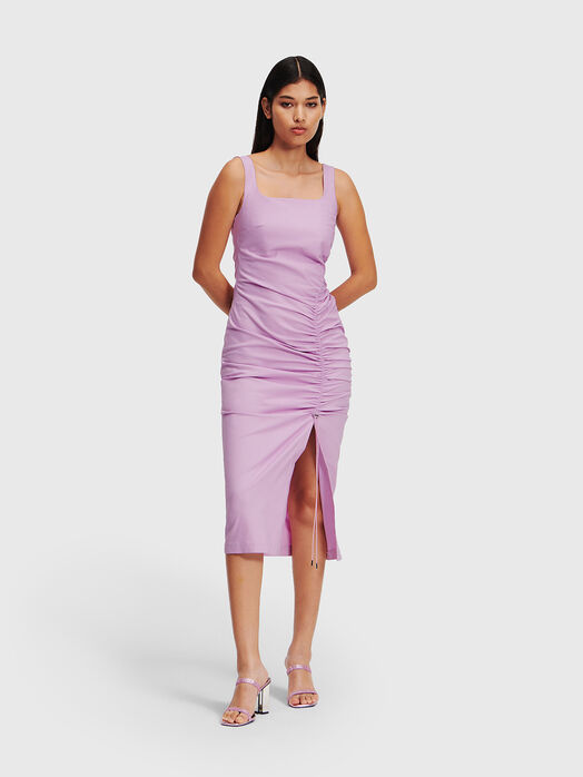 Purple dress with slit