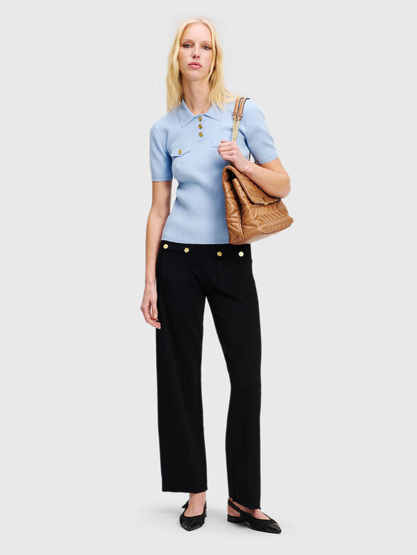 Polo shirt with gold buttons - 2