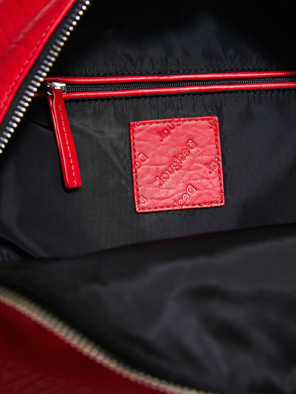 Black bakcpack with floral embroideries - 6