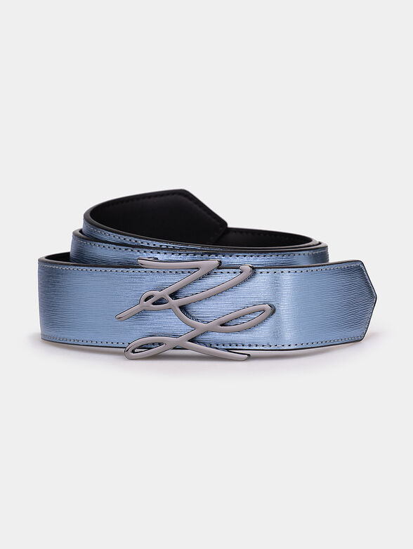 K/AUTOGRAPH Leather belt with logo buckl - 1