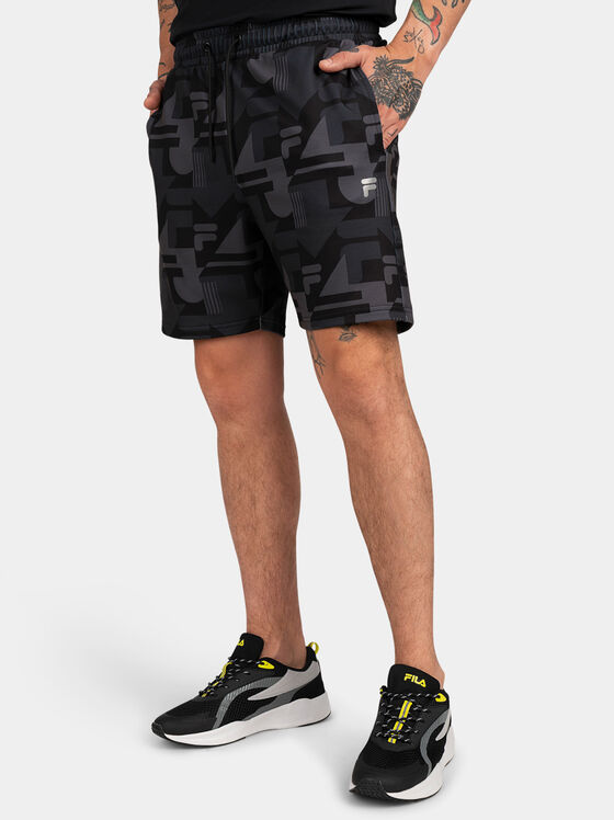 RIWNE AOP logo shorts print - 1