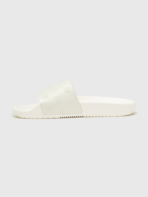 Black beach slippers with logo - 4