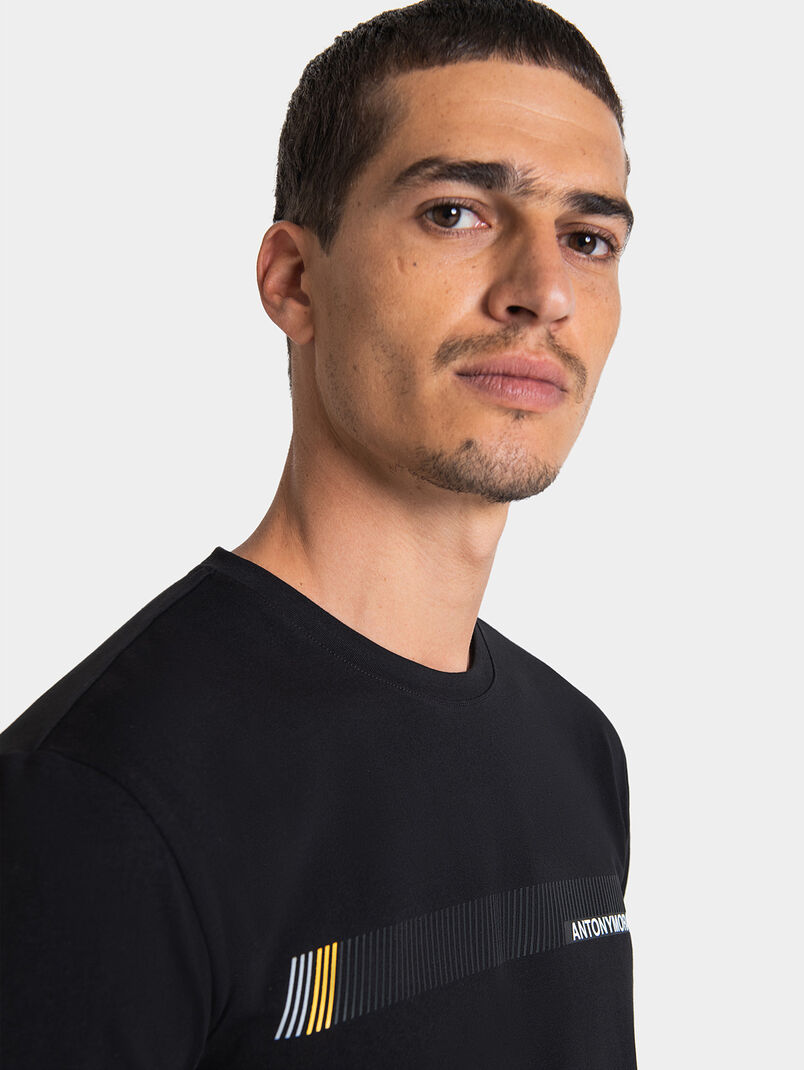 Blouse with long sleeve and logo print - 3