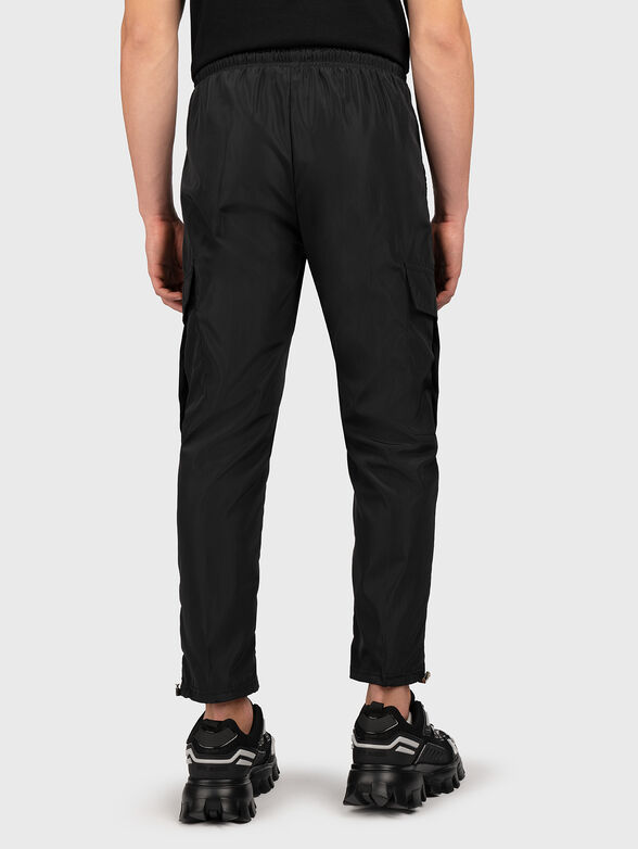 Black cargo pants with ties - 1