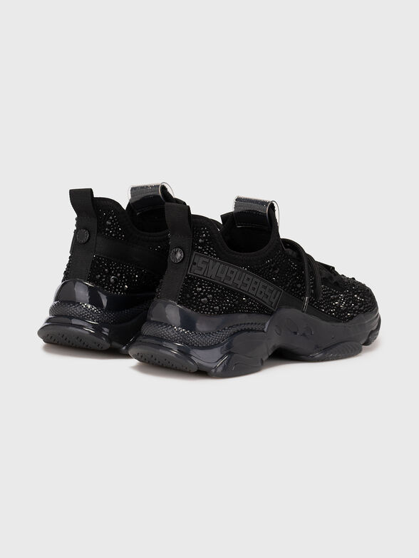 MAXIMA-R black sports shoes with rhinestones - 3