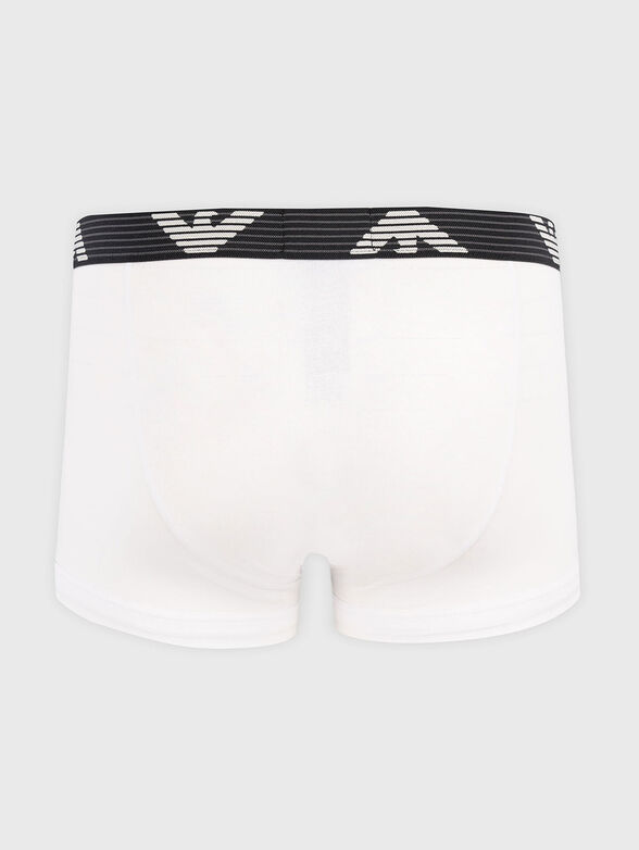 Cotton boxer shorts with contrasting logo - 2