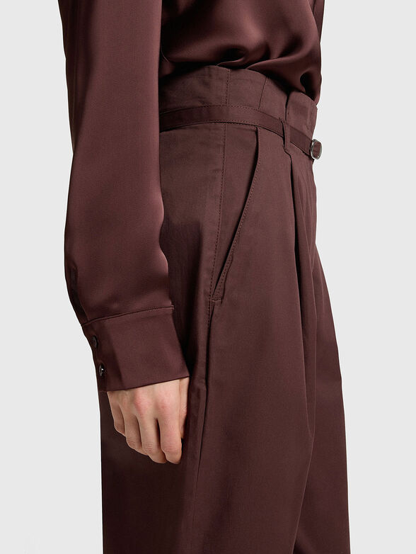 High waisted straight leg trousers - 3