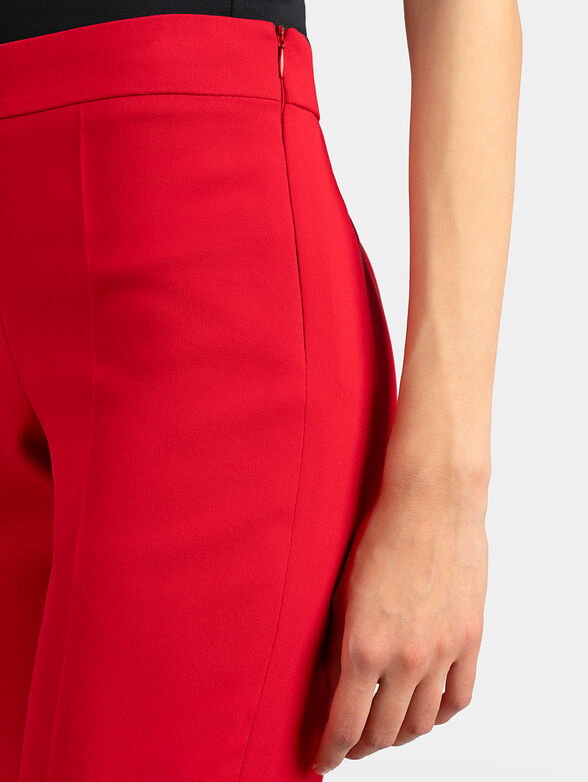 Red high waisted pants - 4