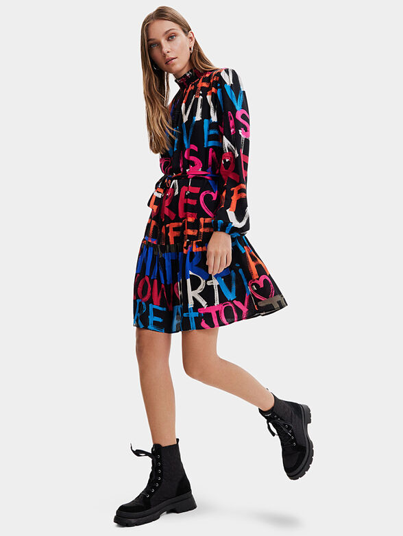 SIENA dress with multicolored print - 6
