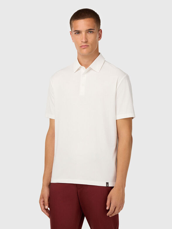 Short sleeved cotton polo shirt - 1