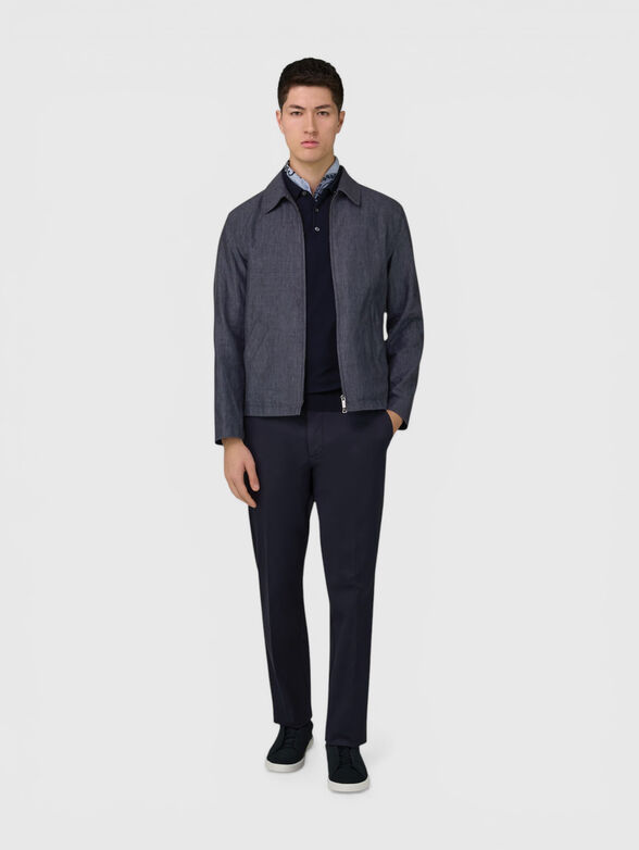 Dark blue linen jacket - 2